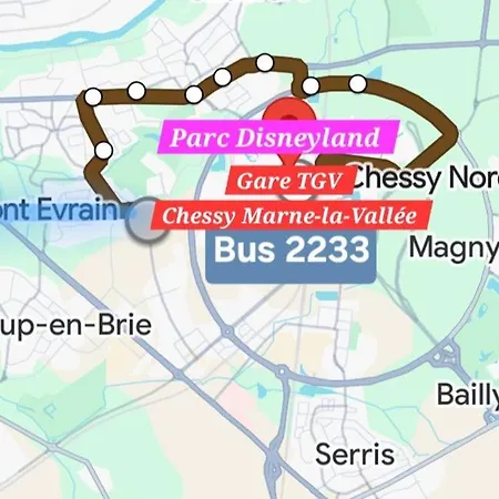 Disneyland 2 Chambres, Parking, Bus Sur Place בית אירוח מונטבראן